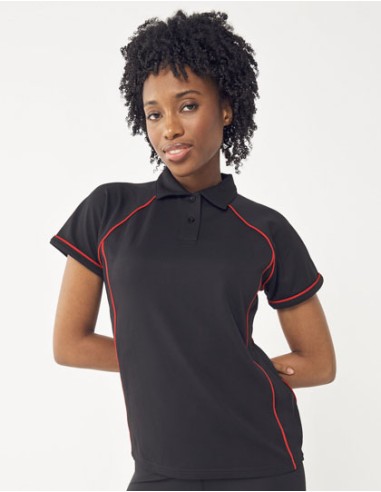 FIN-LV371-Ladies Piped Performance Polo